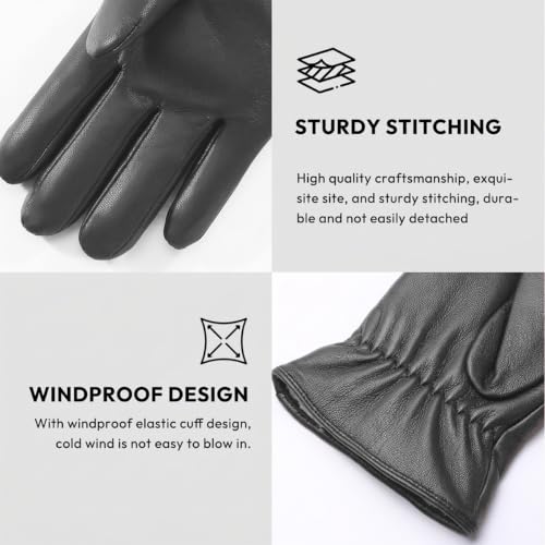 Image of Air Curvey Womens Winter Touch Screen Leather Gloves