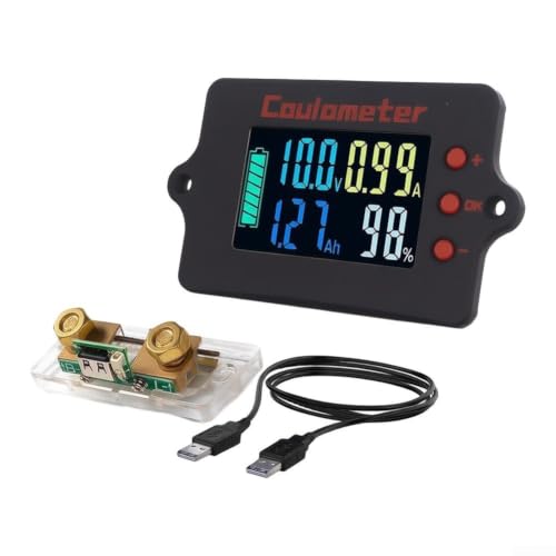 Image of Digital Volt Amp Meter 100A Shunt USB Interface Design(Color screen)
