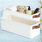 BXUUXA Juego de 2 Cajas de Almacenamiento Plegables de Tela, 38x15x13 cm, Cestas...