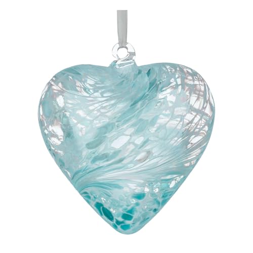 Cœur d'amitié Forever Yours bleu pastel 8 cm figurine déco maison - 5