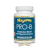 Nzymes® Pro-B Probiotics and Digestive Enzymes for Digestive Balance, Better Digestion, Indigestion, and Constipation (90 Total Caplets) - Made in The USA