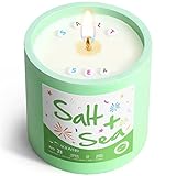 Sea Salt Summer Candles for Stress Relief, Unique Handmade Aromatherapy Candle Gifts for Women, Sea