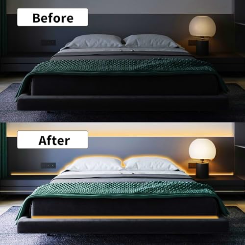 Image of 5M COB LED Strip Lights, Warm White 3000K Easter Dimmable Tape Light with Plug, 12V Super Bright CRI93+Dotless Flexible Cuttable Light Kit for TV Backlight Bedroom Cabinet Kitchen Ceiling Mirror Decor