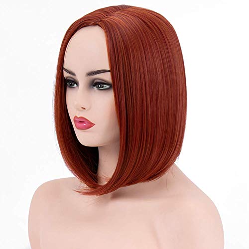 BESTUNG Short Bob Wig Red Wigs for Women Cosplay Wig Straight Halloween Costume Wigs 13Inch
