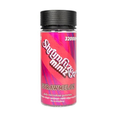 Shrumfuzed Miniz - Proprietary Nootropic Gummy 32000mg - Lion's Mane, Reishi, Chaga, Cordycep, and Proprietary Nootropic Mushroom Blend (100pk, Strawmelon)