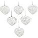 4Eâ€™s Novelty Clear Glass Heart Ornaments (Set of 12) Mini Spun Glass Christmas Ornaments for Christmas or Valentines Day Tree Decoration