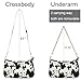 Sunwel Fashion Cute Prints Small Shoulder Bag Crossbody Purse with Double Straps for Women Girls (KHAKI)