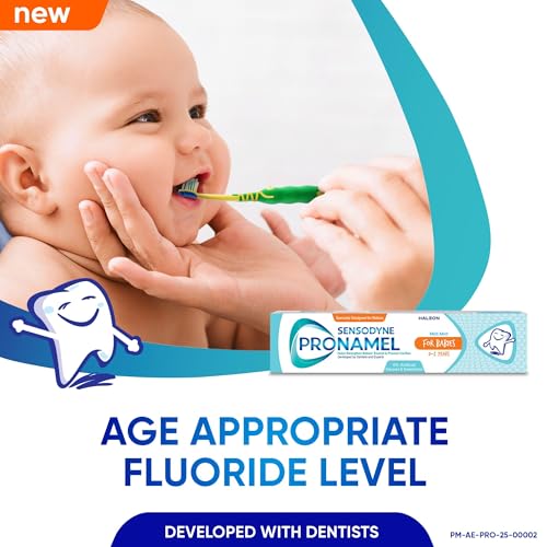 Sensodyne Pronamel for Babies Toothpaste 50ml, Gentle Daily Fluoride Toothpaste for Babies 0-2 Years, Protects First Milk Teeth from Acid Wear & Cavities