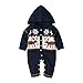 Produktbild Baby Strampler Neugeborene Strickpullover Overall Mädchen Jungen Babykleidung Unisex Langarm Bodysuit mit passender Mütze, blau, 50