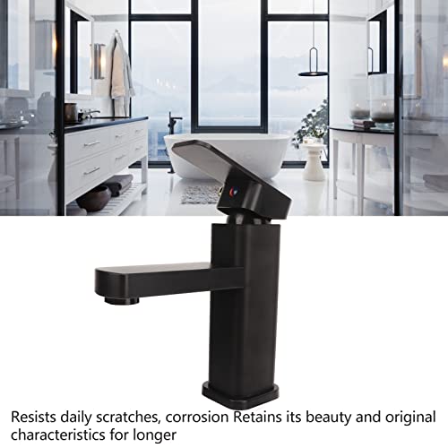 Robinet de salle de bain en acier inoxydable mitigeur de lavabo design moderne durable - 6