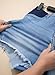 BLENCOT Maternity Jeans Shorts for Women Mid Waisted Frayed Hem Stretchy Denim Shorts Comfy Pregnancy Summer Clothes Fashion 2026 Beau Blue Small
