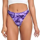 VTHXLOI Purple Pixel Camo Women G-String Thongs Panties T Back Gstring Underwear XX-Large