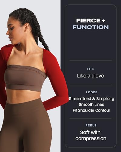 Image of Aoxjox Women's Lexi Lined Bolero Shrug | workout long sleeve,waist-defining cropped fit,open front cardigan,buttery soft fabric,layering,yoga,gym,daily wear