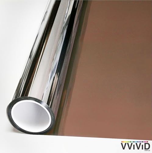 Vinilo adhesivo para ventana acabado espejo bronce 12x60 miniatura 2