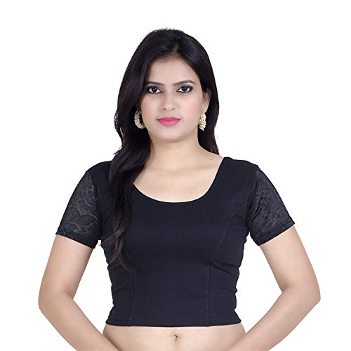 Image of Fressia Fabrics Women's Stretchable Readymade Saree Blouse Crop Top Choli