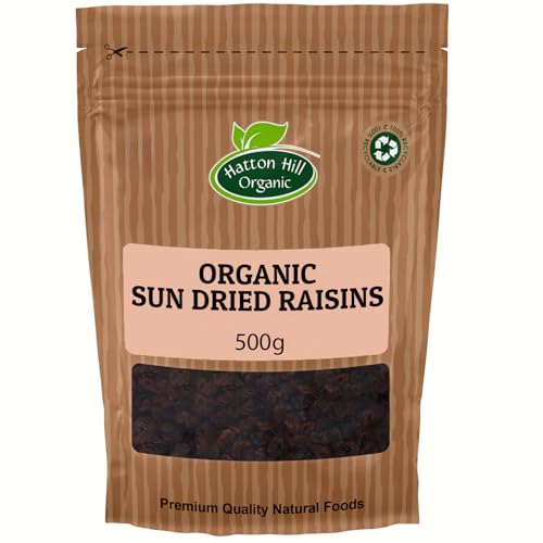 Organic Sun-Dried Raisins 500g by Hatton Hill Organic | A Naturally Sweet and Wholesome Snack
