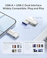 ORICO 128GB Mini USB Stick Typ A USB-C Flash-Laufwerk mit Keyring, 100MB/s – Ansicht 3
