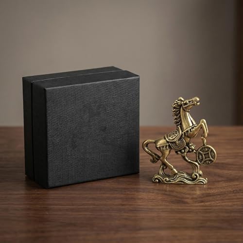 Set de 2 estatuas de caballo de latón Año 2026 miniatura 7