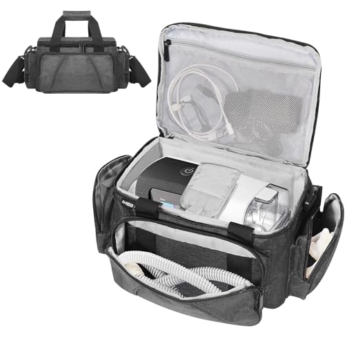 Lightweight CPAP Travel Bag for ResMed AirSense 10/11 Philips DreamStation 3B Medical Luna G3 Compact & Portable Carry Case for CPAP Machine Supplies and Accessories TSA-Friendly (Bag Only)