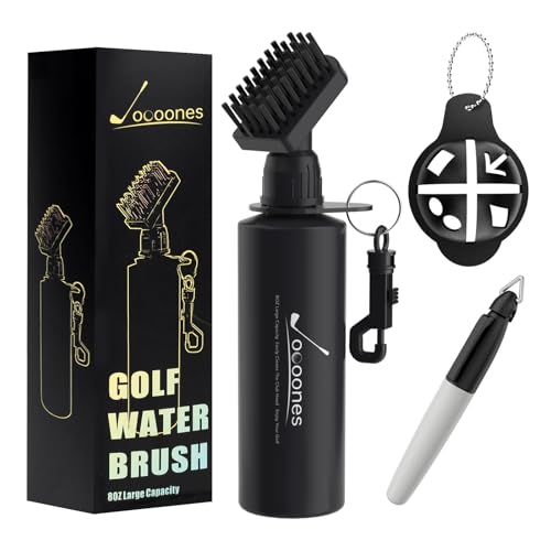 Golf club kit for golf beginners Multi functional golf marker with 4 patterns and marking pen 8oz Bottle Capacity Watering Brush golf accessories kit Gift for men (water brush + marker + marking pen)