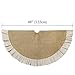 Ivenf Christmas Tree Skirt, 48 inches Natural Burlap Jute with Ruffle Edge, Rustic Xmas Holiday Decoration