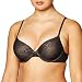 Maidenform Women's Comfort Devotion Embellished Bra, Black Lace/Body Beige Combo, 36B