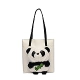 Panda Tote Bag Plush Cute Panda Shoulder Bag Women's Fashion Cartoon Doll Satchel (white) -  NTRUEML