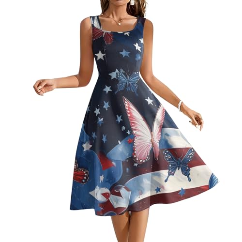 Robe été sans manches fluide à col carré pour vos valises de vacances