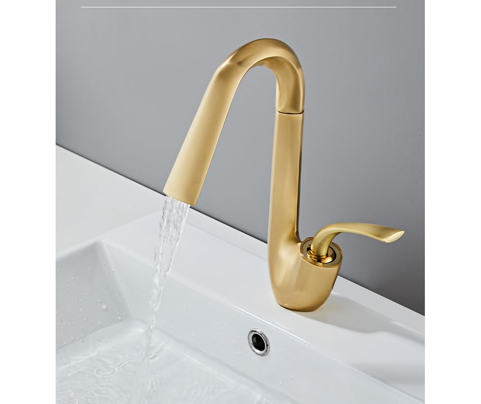 Robinet de lavabo anti-éclaboussures en cuivre blanc eau chaude et froide