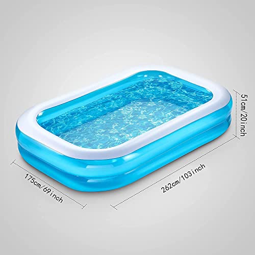Image of Glan 8Ft Swimming Pool Inflatable Bath Tubs with Free Pool Balls with Electric Pump (8Ft Pool)