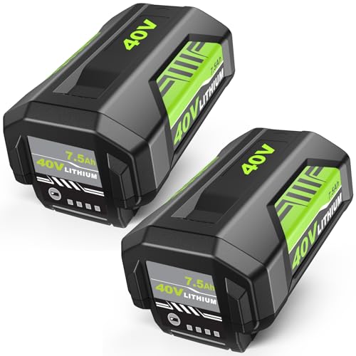 Image of 2Pack 40V Lithium ion Battery Replacement for Ryobi 40V Battery 7.5Ah | Compatible with Ryobi 40Volt Battery OP4026 OP40261 OP40404 OP40501 OP4060Cordless Power Tools