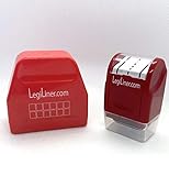 LEGILINER Perfect Pair Bundle: RED 3/4' and Boxes self-Inking, Rolling Ink Handwriting Lines Stamps