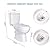 500 Watt Macerating Toilet with Pump for Basement Upflush System, Dual-flush Toilet with 4 Water Inlets Pump for Laundry Sink Shower, Silent Close Seat, Nano-glaze Surface, 328 FT Horizontally