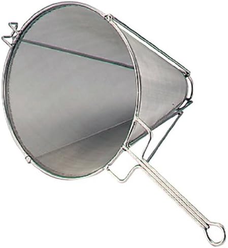 EBM Stainless Steel Hotel Soup Strainer, φ9.6 inches (245 mm), 50 Mesh, Medium