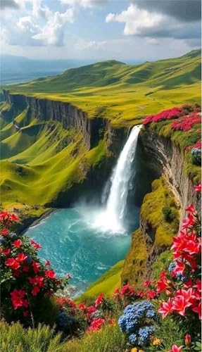 Zuooyi Groß Wasserfall Diamond Painting Erwachsene,5D Cliff Round Diamant Kunst Malerei,DIY Mosaikherstellung Diamond Art Kits für Haus Büro Wand Decor 25x55cm Zuooyi Groß Wasserfall Diamond Painting Erwachsene,5D Cliff Round Diamant Kunst Malerei,DIY Mosaikherstellung Diamond Art Kits für Haus Büro Wand Decor 25x55cm
