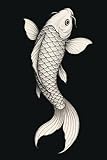 Japanese Koi Fish Notebook – Minimalist Ink Art Journal: Elegant Japanese illustration • 200 page 6x9 inch blank notebook for creativity and mindfulness