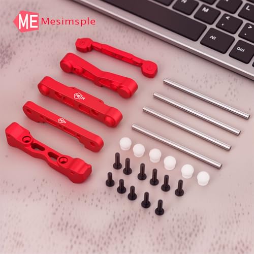 Mesimsple Outcast Felony 6S Arm Suspension Mount & Hinge Pin for Arrma 1/7 Infraction Limitless Fireteam 6s BLX Front Rear Suspension Mount 1/8 Typhon Kraton 6S Upgrades Parts Red