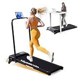 Folding Foldable Walking Pad Treadmill with Handle Bar and Adjustable Incline, 3.5HP Portable Electric Treadmills with Handles for Home Small, Home Treadmills with Incline, 0.6-7.6MPH, 350LBS
