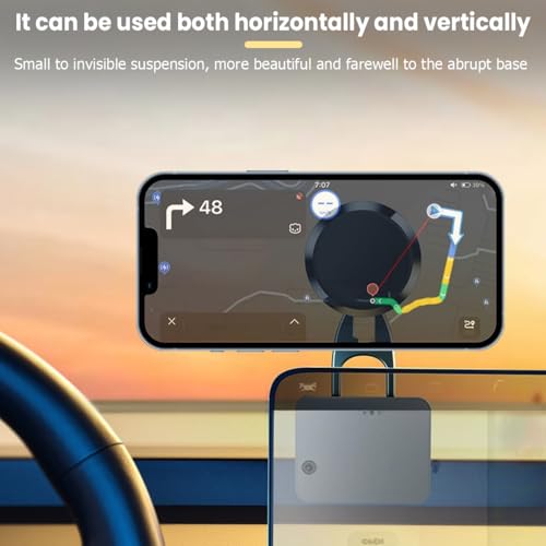 JNNJ Soporte-Magnético Coche Aleación Telefono Coches, Soporte Magnético Coche 720° Rotación Salpicadero, Soporte Magnético Plegable Aleación Teléfono Coches, Soporte Magnético Coche Base Plegable - imagen 3