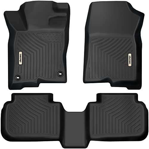 OEDRO Floor Mats Compatible for 2022-2023 Honda Civic Sedan/Hatchback (Not Fit 2rd Row with USB Port), Black TPE All-Weather Floor Liners