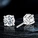 Moissanite Stud Earrings 2.0CT D Color,GRA 925 Sterling Silver Earrings for Men 18K White Gold Plating Earrings for Women,wedding earrings(1.0ct*2)