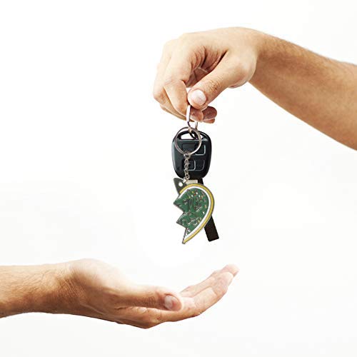 Hat Shark You're My Hero Sprinkle Cookie Movie Video Game Parody Split in Two - Two Connecting Enamel Metal Pendant Key Chains Valentine's Day