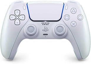 Playstation Sony, Manette 5 Officielle DualSense, Sans Fil, avec Retour Haptique & Gâchettes Adaptatives, Micro Intégré, Batterie Rechargeable, Compatible PS5/PC, Couleur : Chroma Pearl