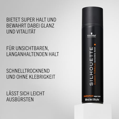 Schwarzkopf Professional Silhouette Super Hold Haarspray Für Haarstyling Unsichtbar Langanhaltend Mikrofeine Filmbildner Schnelltrockend… – Ansicht 3
