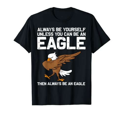 Águila fresca para hombres mujeres Dabbing animal volador calvo Camiseta