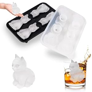 Nerien 3D Katzen Eiswürfelform 4er Set