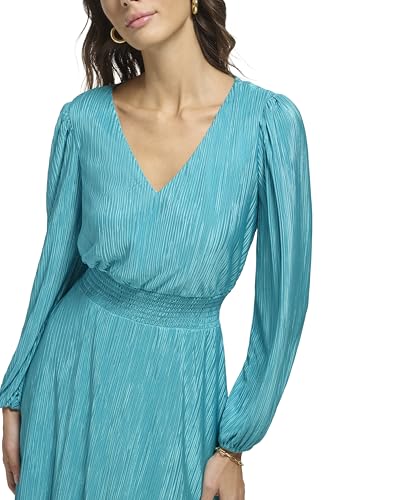 Image of Kensie Women's Balloon Sleeve Smocked Waist Mini Dress