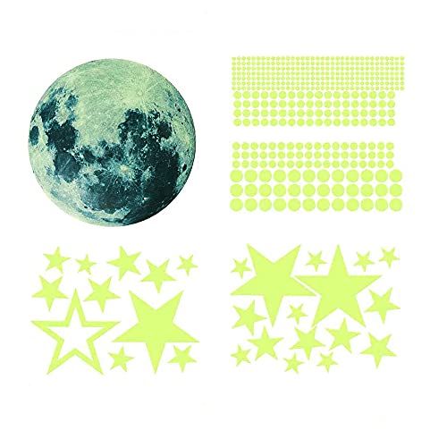 435 Pezzi Adesivi da Parete Fluorescenti, Stellato...
