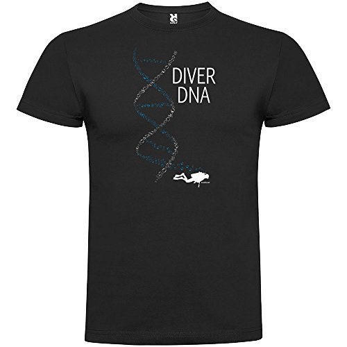 Camiseta Buceo Diver DNA Manga Corta Hombre Negro L