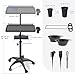 ZHOOGE Hairstylist Rolling Cart, Salon Trolley With Storage Platform and Hair Separator Stand, Coloring Tray With Dye Bowls and Tools, Black